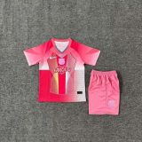 Barcelona 2025/26 Pink And Red KAROL G VERSION kid kit Size16-28