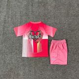 Barcelona 2025/26 Pink And Red KAROL G VERSION kid kit Size16-28