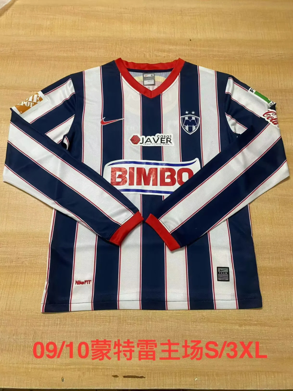 Retro Monterrey 2009/10 Home long sleeve player version size S-2XL