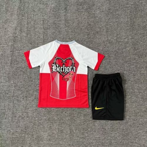 Barcelona 2025/26 Red And White KAROL G VERSION kid kit Size16-28
