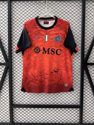 Naples Napoli 202526 Halloween version Red soccer Jersey S-4XL