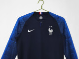 Retro 2018 France home long sleeves soccer jersey size S-2XL
