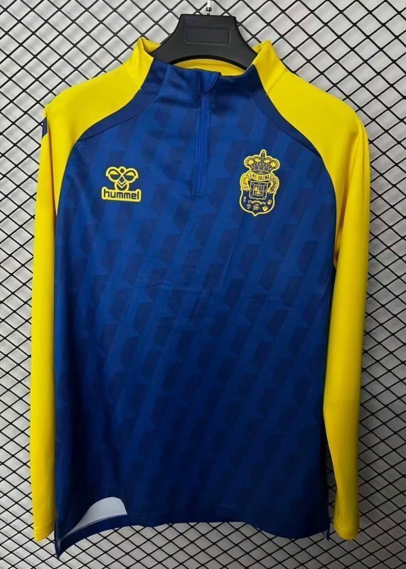 Las Palmas 202526 Blue and Yellpw Half zipper Training S-2XL