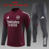 Arsenal 202526 Red Half zipper training clothes Kid Size