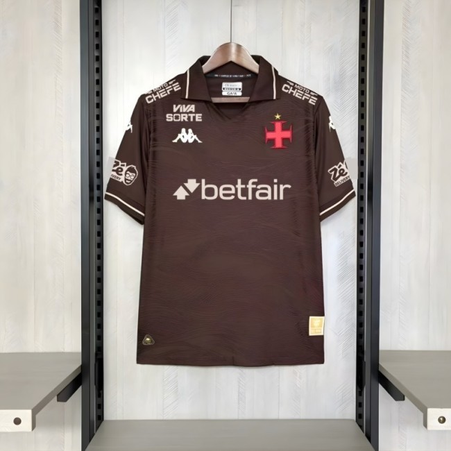 Vasco da Gama 2025/26 Third Away Soccer Jersey with all Sponsor