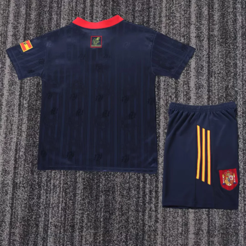 Retro Spain 1996 Away kids Soccer jersey