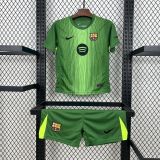 Barcelona 2025/26 Green Goalkeeper Kids Kit