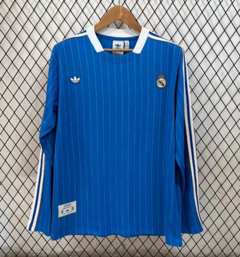 Real Madrid 202526 Blue Icon Long Sleeve Special Jersey2