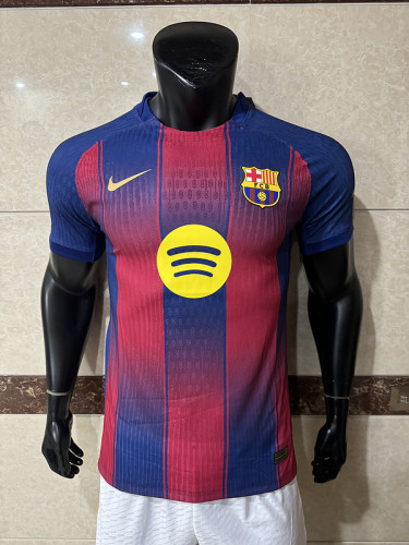 2025-26 Barcelona    home player version jersey   (The player version is more slim fit, it is recommended to buy one size larger)