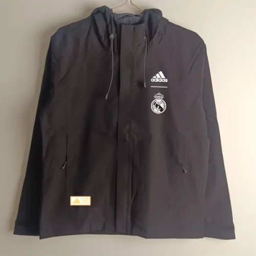 2025-26 Real Madrid black windbreaker