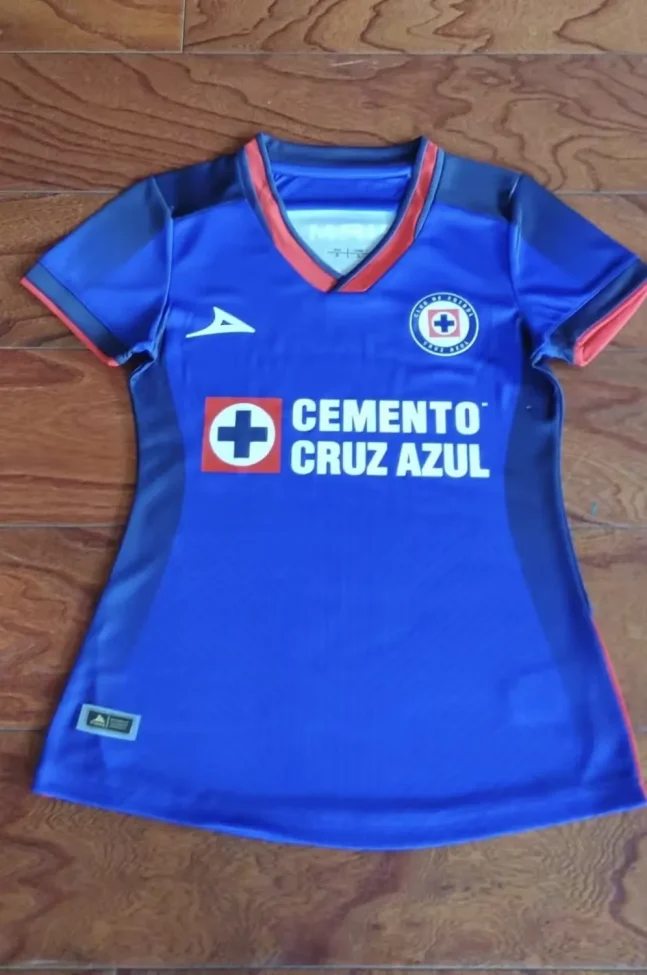 2023-24 women cruz azul home blue soccer jersey