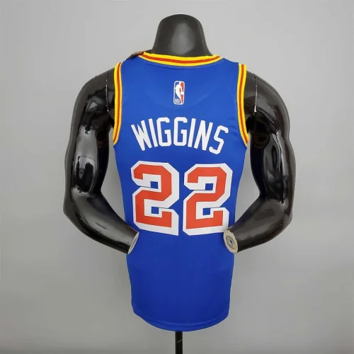 75th Anniversary Wiggins #22 Warriors Retro Blue