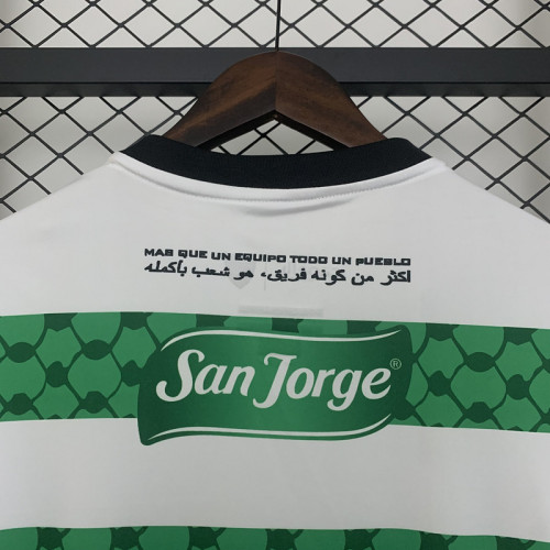 2025-26 Palestino green and white jersey