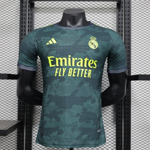 2024-25 Real Madrid green special player version jersey(The player version is more slim fit, it is recommended to buy one size larger)