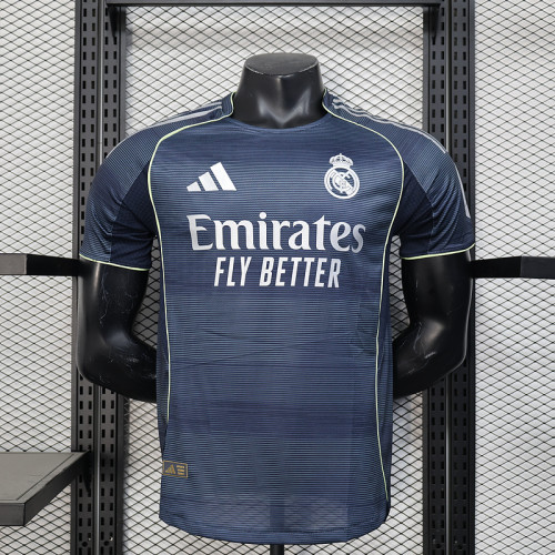 2025-26 Real Madrid   away blue player version jersey