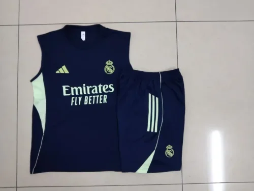 D2562# 2025-26 Real Madrid cyan vest suit