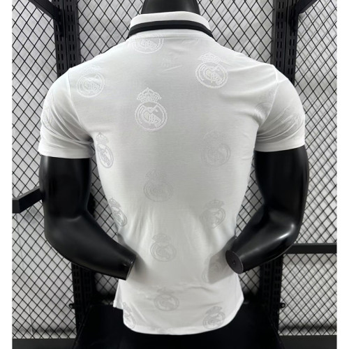 2025-26 Real Madrid   white special player version jersey  (The player version is more slim fit, it is recommended to buy one size larger)