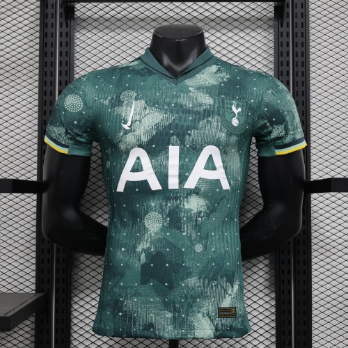 2024-25 tottenham third away green player verson jersey(The player version is more slim fit, it is recommended to buy one size larger)