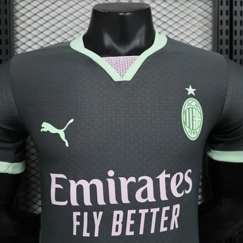 2024-25 AC Milan Third away player version(The player version is more slim fit, it is recommended to buy one size larger)