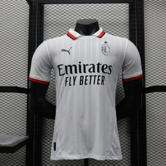 2024-25 AC Milan away white player version(The player version is more slim fit, it is recommended to buy one size larger)