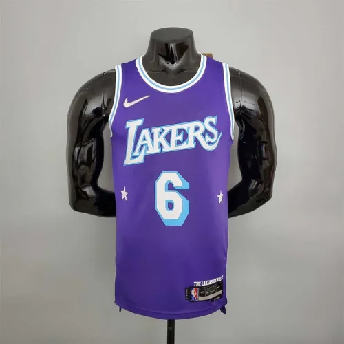 2022 75th Anniversary James #6 Lakers City Edition Purple