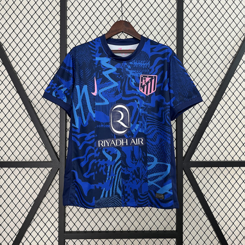 2024-25 Atletico Madrid third blue soccer jersey