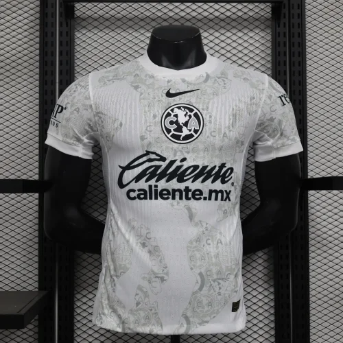 club america 2024-25 away white player version(The player version is more slim fit, it is recommended to buy one size larger)