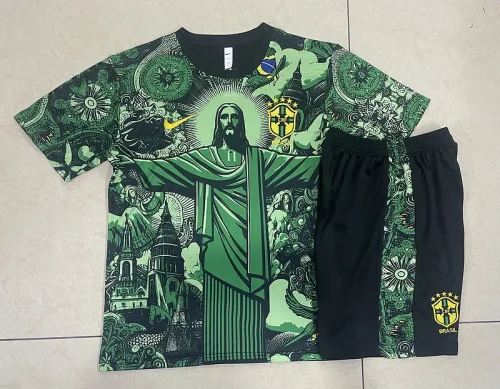 2024-25 Brazil Green jesus training suit