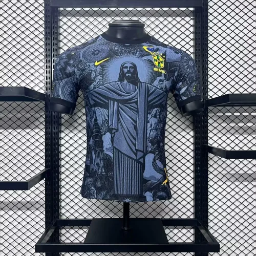 2024 Brazil black special player edition jersey (The player version is more slim fit, it is recommended to buy one size larger)