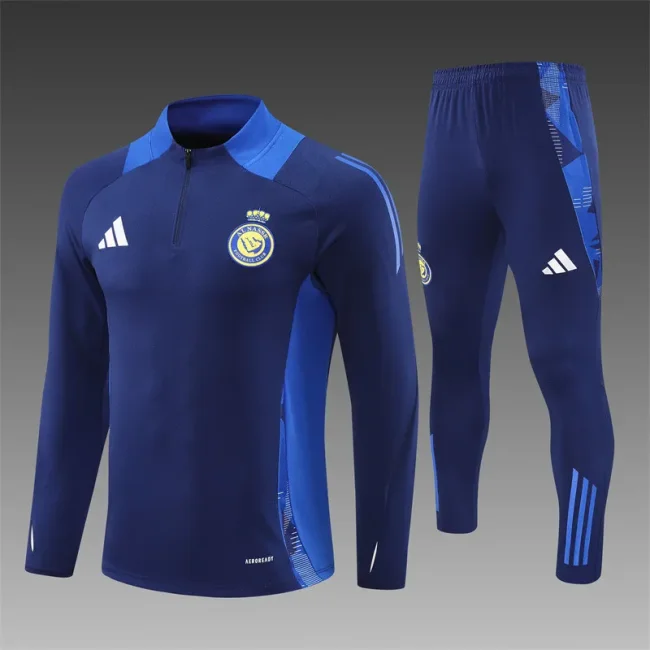 2024-25 Riyadh Victory half zipper blue suit