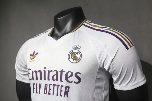 2024-25 Real Madrid white special player version jersey(The player version is more slim fit, it is recommended to buy one size larger)