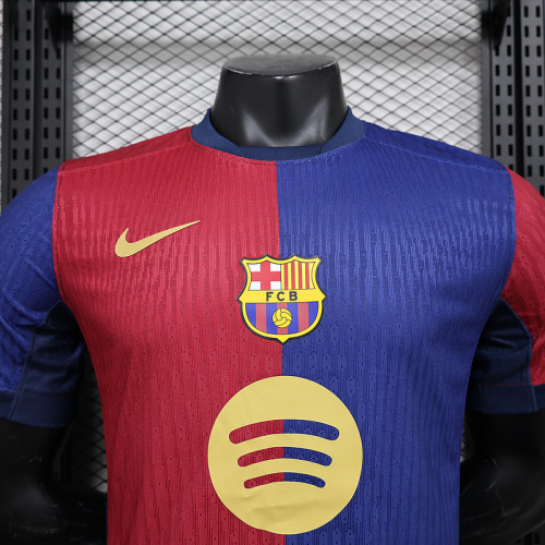 2024-25 Barcelona home player version jersey(The player version is more slim fit, it is recommended to buy one size larger)