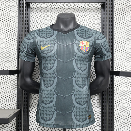 2024-25 Barcelona  black special player version jersey  (The player version is more slim fit, it is recommended to buy one size larger)