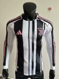 2025-26 .Juventus  home long sleeve player version jersey    (The player version is more slim fit, it is recommended to buy one size larger)