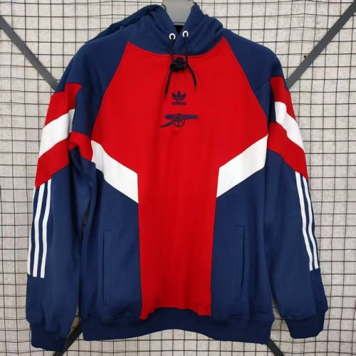 2025-26 Arsenal red and blue hoodie