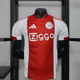 2025-26 Ajax home player version jersey    (The player version is more slim fit, it is recommended to buy one size larger)