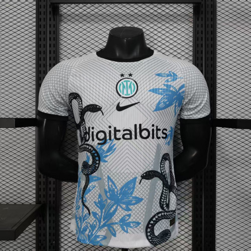 2025-26 Inter Milan   white special player version jersey    (The player version is more slim fit, it is recommended to buy one size larger)