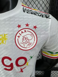 2025-26 Ajax white special version soccer jersey size   (The player version is more slim fit, it is recommended to buy one size larger)
