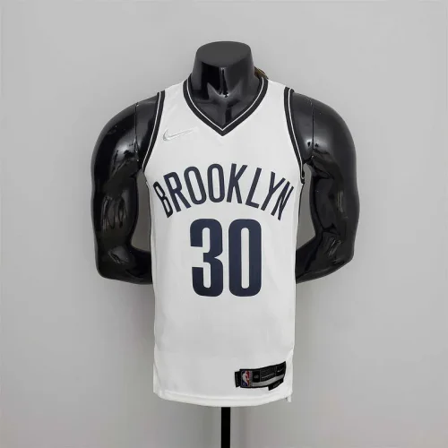75th Anniversary Curry #30 Nets White NBA Jersey