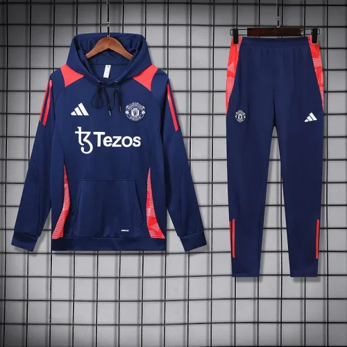 2024-25 Manchester United Dark blue hoodie suit