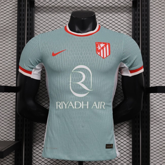 2024-25 Atletico Madrid away blue player version jersey(The player version is more slim fit, it is recommended to buy one size larger)