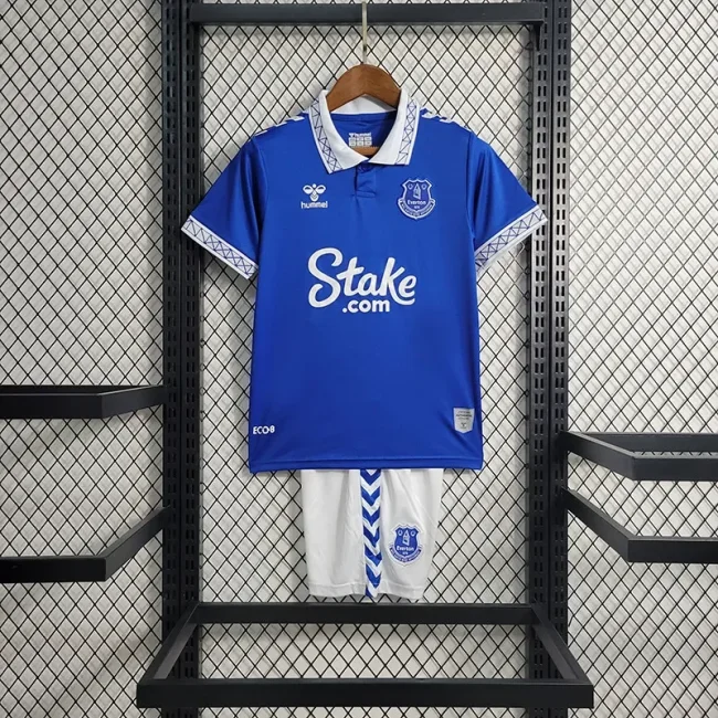 Everton 2023-24 home kids soccer jerseys