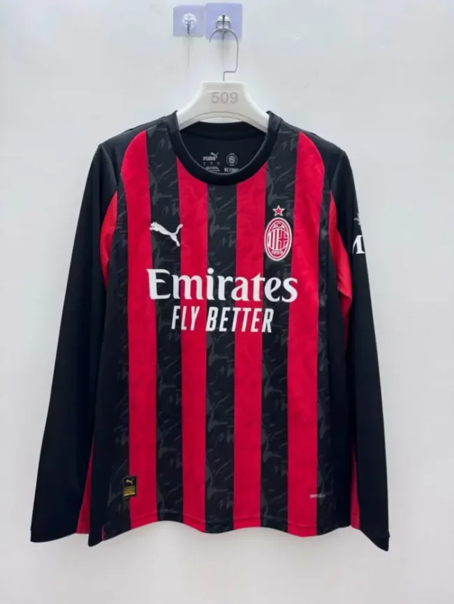 AC Milan 2025-26 Home Long Sleeve