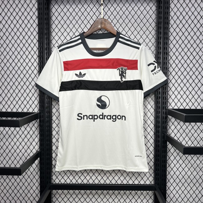 2024-25 Manchester United third away white soccer jersey