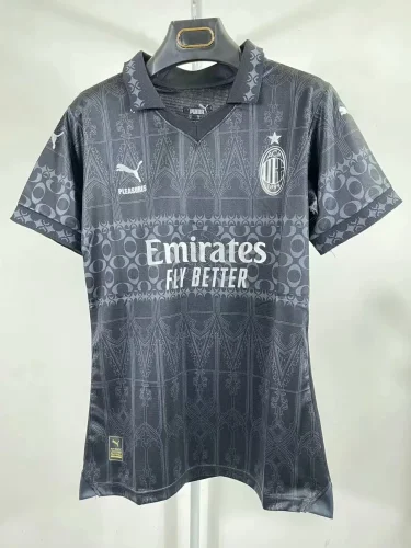 2024 AC Milan Pleasure co-branded black edition woman jersey