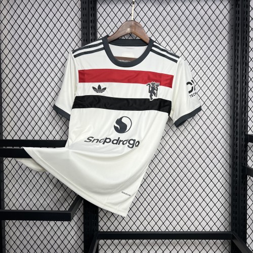 2024-25 Manchester United third away white soccer jersey
