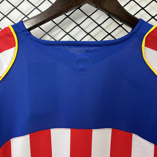 2004-0 5Retro Atletico Madrid  home long sleeve retro jersey
