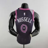 Minnesota Timberwolves RUSSELL#0 Black and Purple NBA Jersey