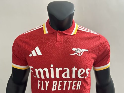 arsenal 2025-26 red player version    (The player version is more slim fit, it is recommended to buy one size larger)