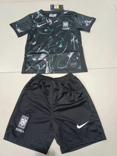 2024-25 South Korea away black kids kit